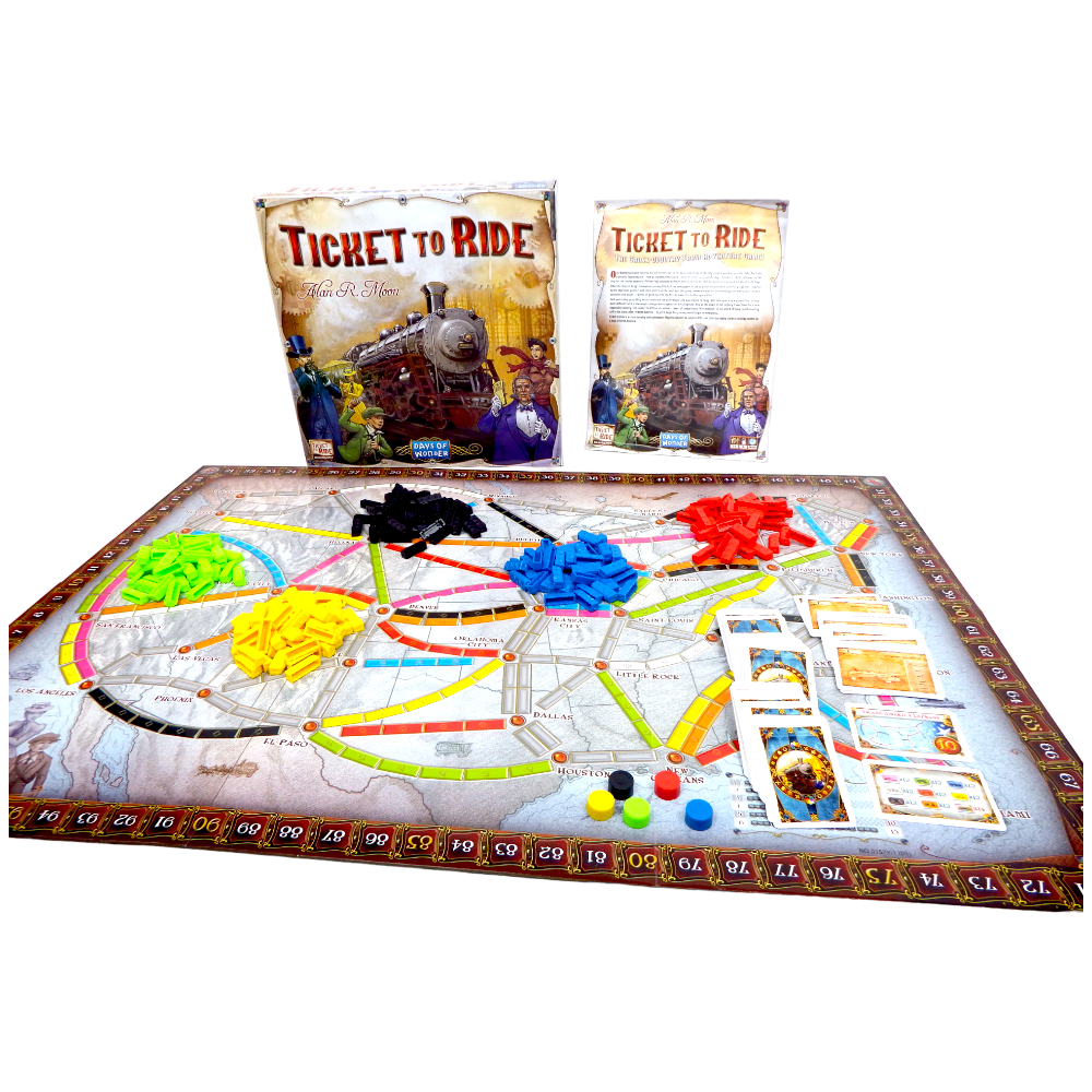 Ticket to Ride Board Game - Fun and Easy for Family! Train Strategy Game, Family Game for Kids & Adults, Ages 8+, 2-5 Players, 30-60 Min Playtime