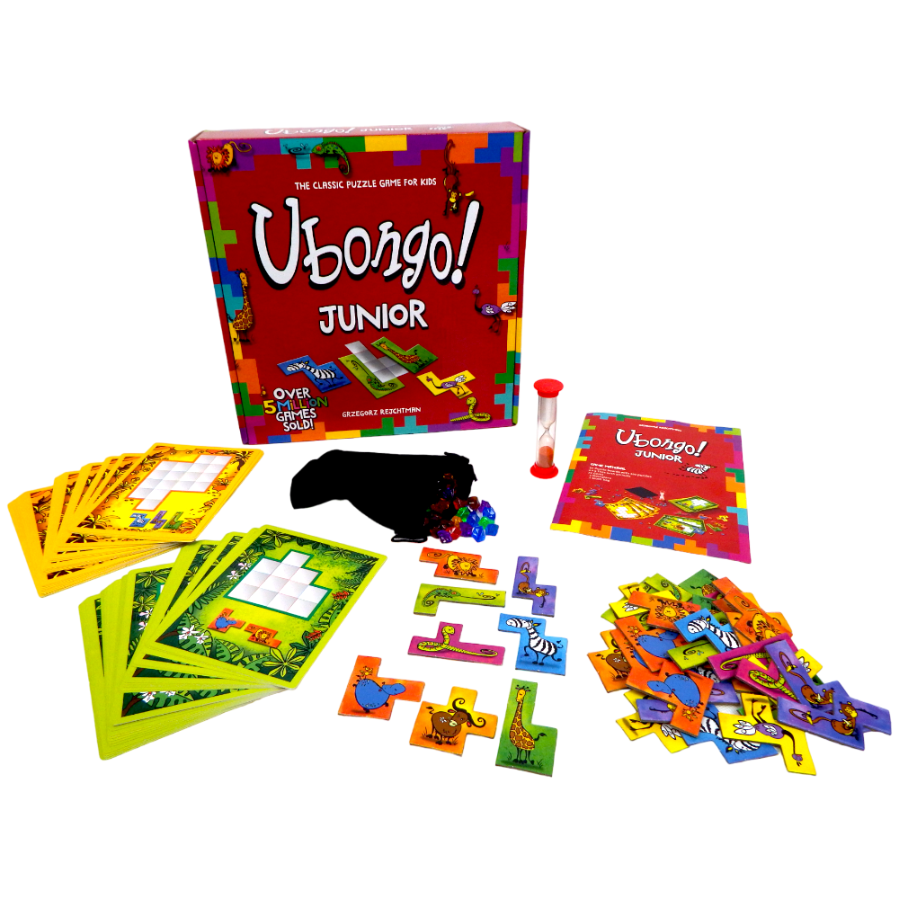 Ubongo Junior - Sprint to Solve The Puzzle | Family Friendly Board Game, Great for Kids
