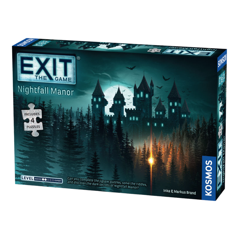 THAMES & KOSMOS Exit The Game Nightfall Manor | Interactive Escape Room Experience| Cooperative | 1-4 Players | 10+ | Game for Kids and Adults