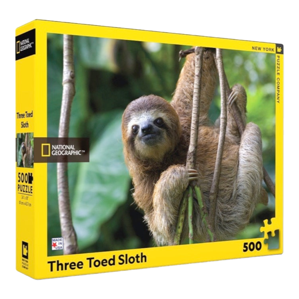 New York National Geographic Puzzle 500 Pieces Three Toed Sloth