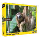 New York National Geographic Puzzle 500 Pieces Three Toed Sloth