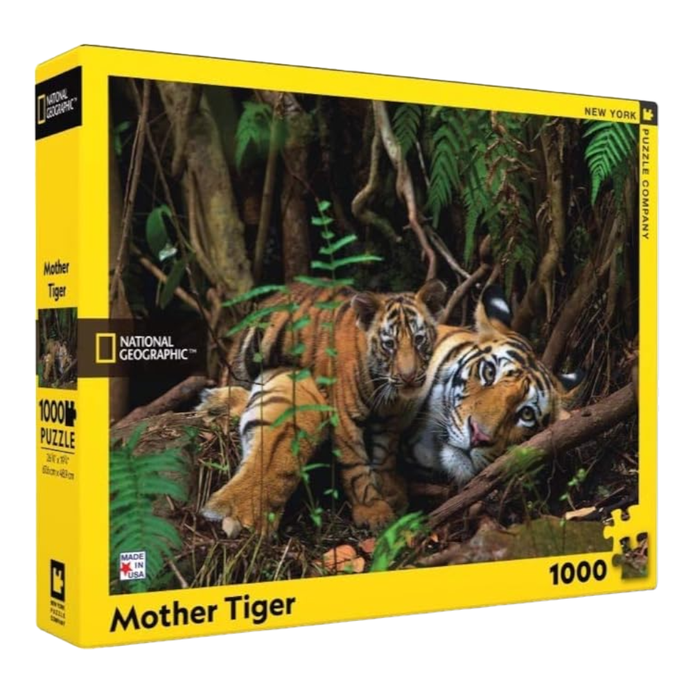 لغز نيويورك ناشيونال جيوغرافيك 1000 قطعة - أم النمر وشبلها
