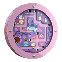 mideer Ball Maze Game for Kids Age 3 Years+ Children Portable Travel Toy, Learn Balance Ball, Obstacle Run, Double Sided, 3 Levels Problem Solving Training, Themed Activity Puzzle (Wonderland) 