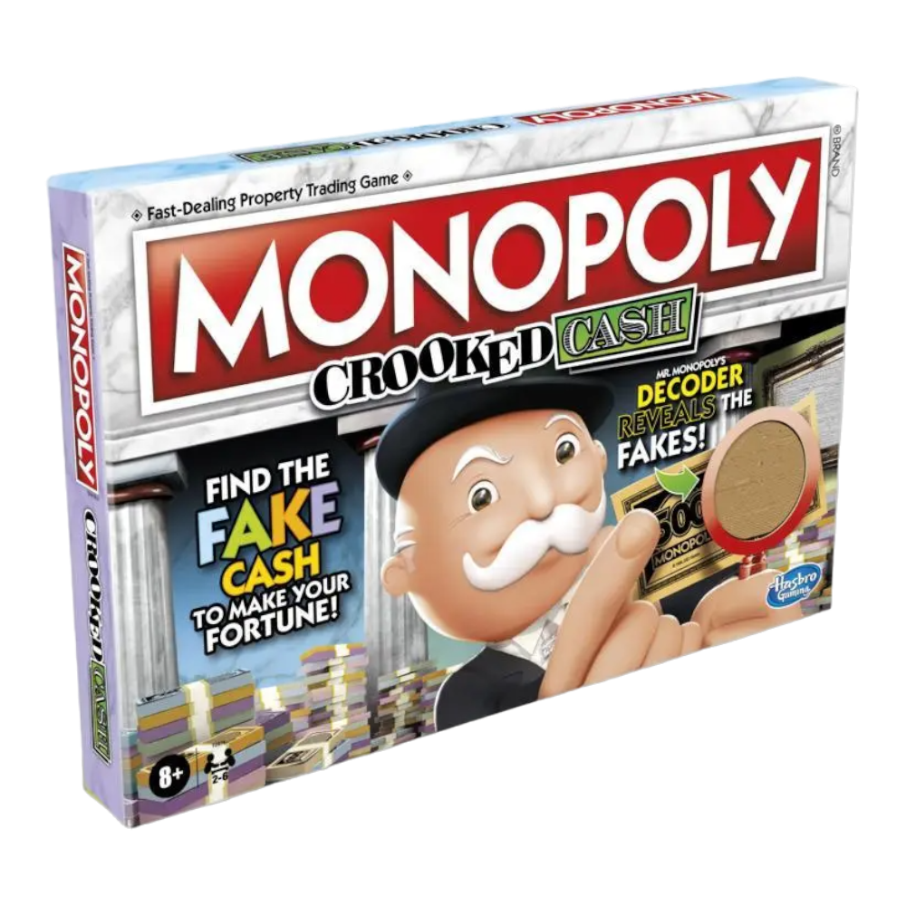 Hasbro Gaming Monopoly Cash Decoder Board Game For Families and Kids Ages 8 and Up, Includes Mr. Monopoly's Decoder to Find Fakes, for 2-6 Players 