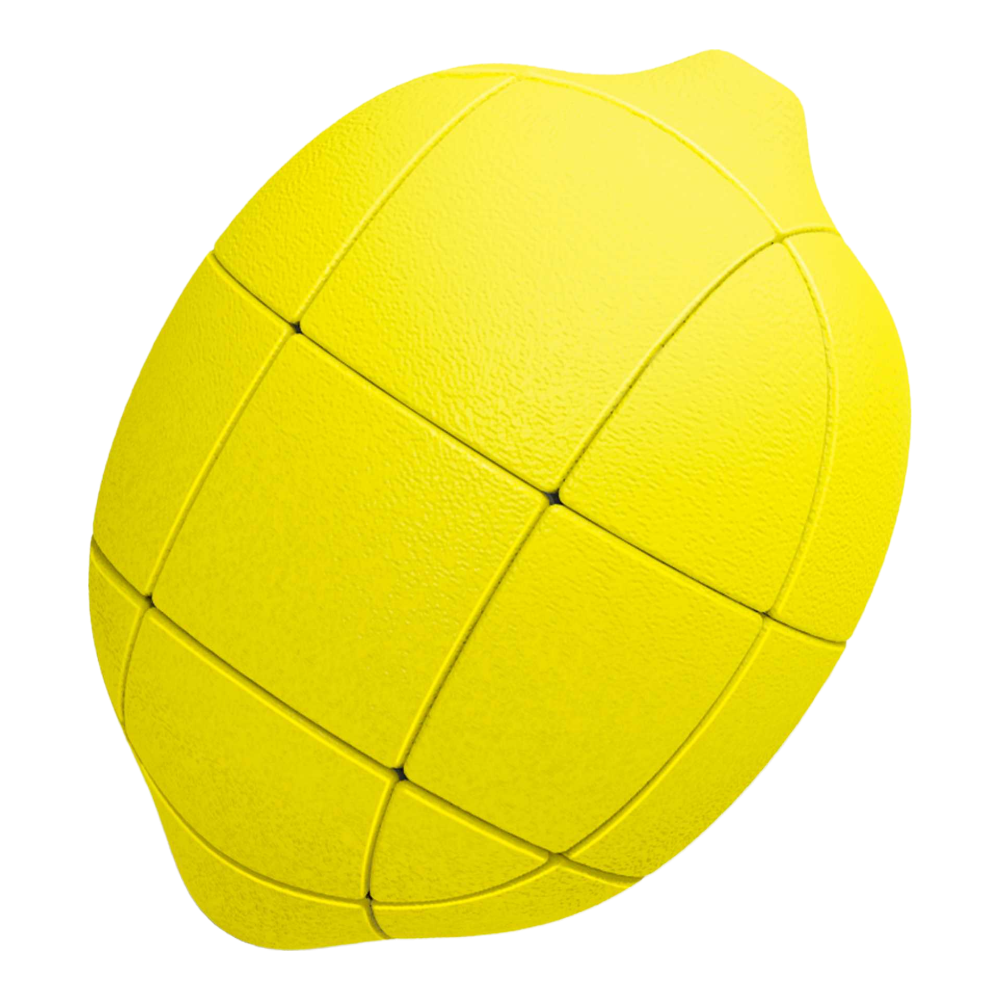 Mustard Fruit Cube 3x3 Lemon, Puzzle Toy for Kids, Best High Speed Turns Quick and More Precisely Puzzle Game (Fruit), Best Gift for Kids