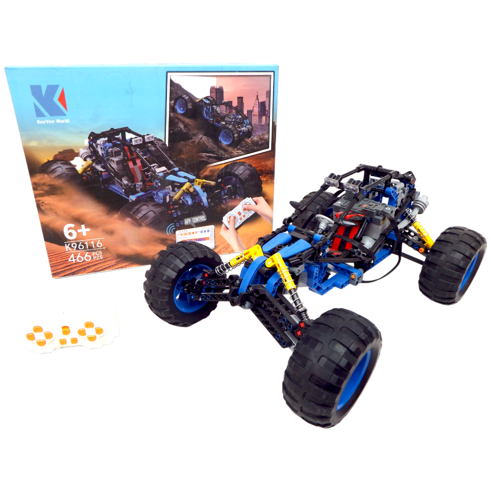 Remote Control Speed Off-Road Vehicle KAIYU K96116, 466 pcs, 2x L Motor & 1x Servo Motor, Lithium rechargeable battery, Programmable