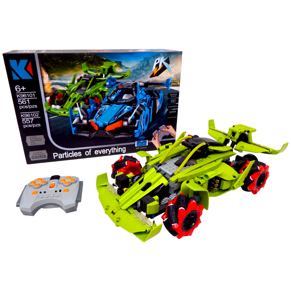 Remote Control Super Racing Car KAIYU K96101, 561 pcs, 1 Building blocks treasure chest ( 4 drive motors), Lithium rechargeable battery, Programmable