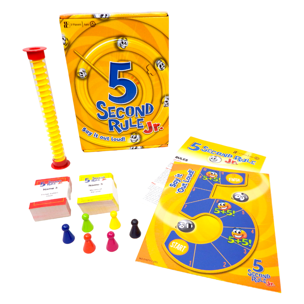 5 Second Rule Game Jr. - Simple Questions Card Game for Family Fun, Party, Kids, Travel, Game Night & Sleepovers - Think Fast and Shout Out Answers - For Ages 6+