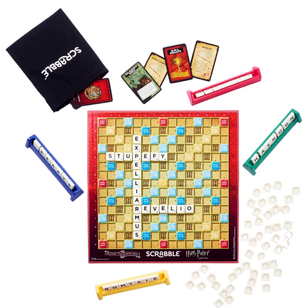 MATTEL Games Harry Potter Scrabble Word Game in English Language Version, Board Game, Family Games from 10 Years